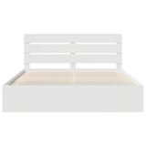 Bed Frame with Headboard White 180 x 200 cm Solid Pine Wood 3411712