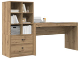 Desk with Drawer with Shelf with Storage 2 pcs Artisan Oak 3337336