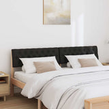 Upholstered Headboard Black 180 cm Solid Pine Wood 879161