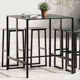 Bar Table Black 100x100x110 cm Powder-coated Steel 4009269