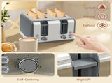 Stainless Steel Kettle and Toaster Set, 1.7L 3000W Rapid Boil Jug Kettle with UK Strix Thermostat, T3398P378833