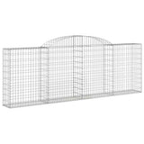 Arched Gabion Baskets 5 pcs 300x30x100/120 cm Galvanised Iron 3146524