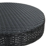 Garden Bar Set Black PE Rattan, Powder-Coated Steel Standard 3095445