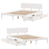 Bed Frame with Drawers without Mattress White 120x190 cm Small Double 3301973