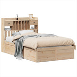 Bed Frame without Mattress 135x190 cm Double Solid Wood Pine 3323509