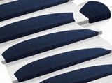 Self-adhesive Stair Mats 15 pcs Navy 80 x 24.5 x 3.5 cm 42038674