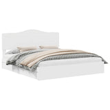 Storage Bed with Headboard White 180 x 200 cm Engineered Wood 3413478