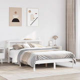 Bed Frame without Mattress White 140x190 cm Solid Wood Pine 3305715