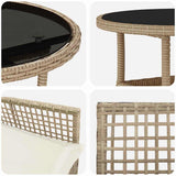 Garden Dining Set 3 pcs Beige Poly rattan 3334949