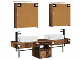 Bathroom Cabinet Set 5 pcs Old Wood Engineered Wood 3406317