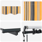 Retractable Awning Yellow 400 x 200 cm Fabric 3329852