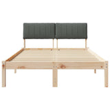 Bed frame Brown and dark grey 120 x 200 cm Solid pine wood 878680