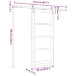 Sliding Door Manual ORKDAL White 86 x 198.5 cm Wood and metal 3332480