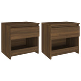 ZNTS Bedside Cabinets 2 pcs Brown Oak 40x30x39 cm Engineered Wood 815134