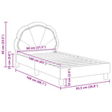 Children's Bed Frame with Headboard Pink 80 x 160 cm Velvet 42010904