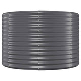 Garden Raised Bed Galvanised Steel 100x100x68 cm Anthracite 319056