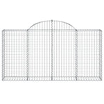 Arched Gabion Basket 200x30x100/120 cm Galvanised Iron 153485
