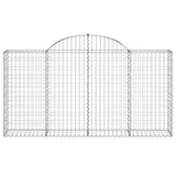 Arched Gabion Basket 200x30x100/120 cm Galvanised Iron 153485