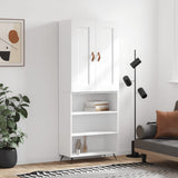 Highboard White 69.5x34x180 cm Engineered Wood 3200041