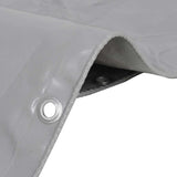 Tarpaulins Grey 3 x 4 m Canvas with PVC Coating 43810