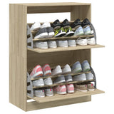 Shoe Cabinet with 2 Flip-Drawers Sonoma Oak 80x42x108 cm 3214401