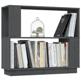 Book Cabinet/Room Divider Grey 80x25x70 cm Solid Wood Pine 814051