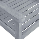 Garden Chair Set of 6 Grey Solid Acacia wood Standard Durable 3078205