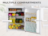 91 Litre Freestanding Under Counter Fridge Freezer, Small Fridge with Chiller Box, Adjustable T3398P340975