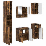 Bathroom Furniture Set 5 pcs Smoked Oak 61 x 35 x 64 cm 3392998