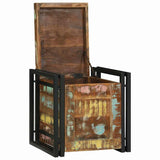 Storage Box Brown and Black 40 x 40 x 40 cm Solid Acacia Wood 4016749
