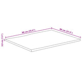 Table Top 90x80x3.8 cm Live Edge Solid Wood Mango 370795