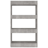 Book Cabinet/Room Divider Concrete Grey 60x30x103 cm Engineered Wood 811659