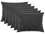 Cushion Cover 6 pcs HEERLEN Dark Grey 65 x 65 cm Boucl 912964