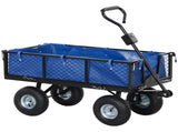 114L Steel Frame Garden Cart Trolley - Blue T3398P320182