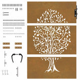 Garden Gate 85x150 cm Corten Steel Tree Design 153211