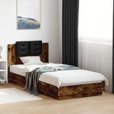 Bed Frame without Mattress Smoked Oak 100x200 cm 3209937