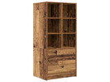 Desk with Drawer with Shelf with Storage 2 pcs Old Wood 3337319