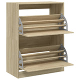 Shoe Cabinet with 2 Flip-Drawers Sonoma Oak 80x42x108 cm 3214401