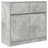 Sideboard with Drawer Concrete Grey 80x34x76 cm Engineered Wood 861538