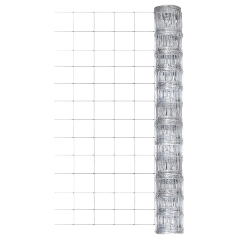 Garden Fence Galvanised Steel 50x1.25 m Silver 149487