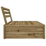 Garden Middle Sofa Natural Wood Treated Solid Pine Wood Medium 825750