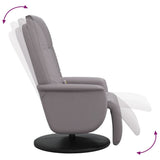 Massage Recliner Chair with Footrest Grey Faux Leather 356515
