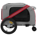 Pet Bike Trailer Red and Grey Oxford Fabric and Iron 93894