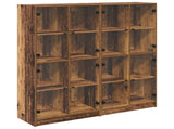 Highboard 2 pcs Old Wood 68 x 37 x 142 cm Engineered Wood 3402644