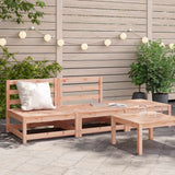 Garden Sofa Armless with Footstool Solid Wood Douglas 837968