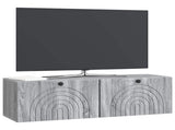 Wall-Mounted TV Cabinet Grey Sonoma 98 x 31 x 30 cm 898221
