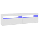 TV Cabinets 2 pcs with LED Lights White 75x35x40 cm 804392