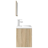 3 Piece Bathroom Furniture Set Sonoma Oak Engineered Wood 3325018