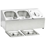 Gastronorm Container Holder with 3 GN 1/6 Pan Stainless Steel 51220