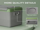 40L Portable Car Refrigerator - Light Green and Grey T3398P349484
